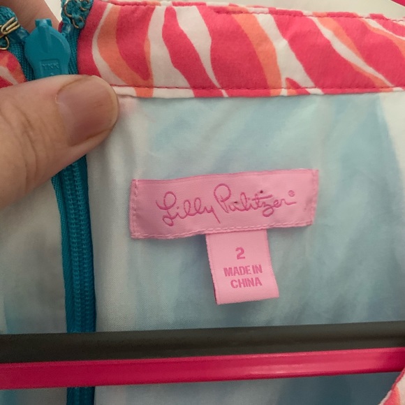 Lilly Pulitzer Silk Joanne shift Dress sz 2 - Picture 2 of 6